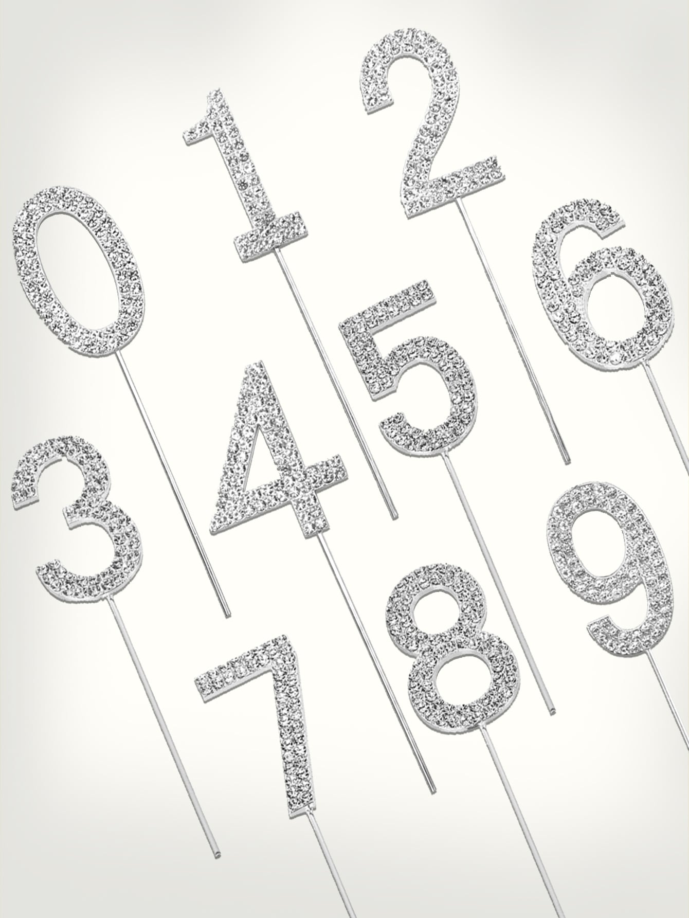 Number Diamante Cake Topper